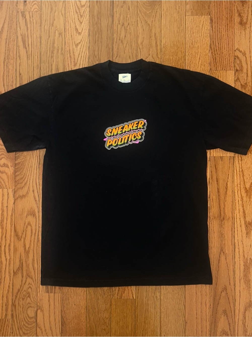Sneaker Politics As Usual Black T-Shirt Size Large